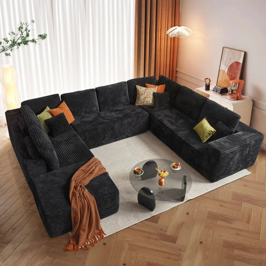 🎉Mega Soldes du Nouvel An💥☁️Canapé Nuage pour salon ☁️✨Velours côtelé doux, extrêmement confortable