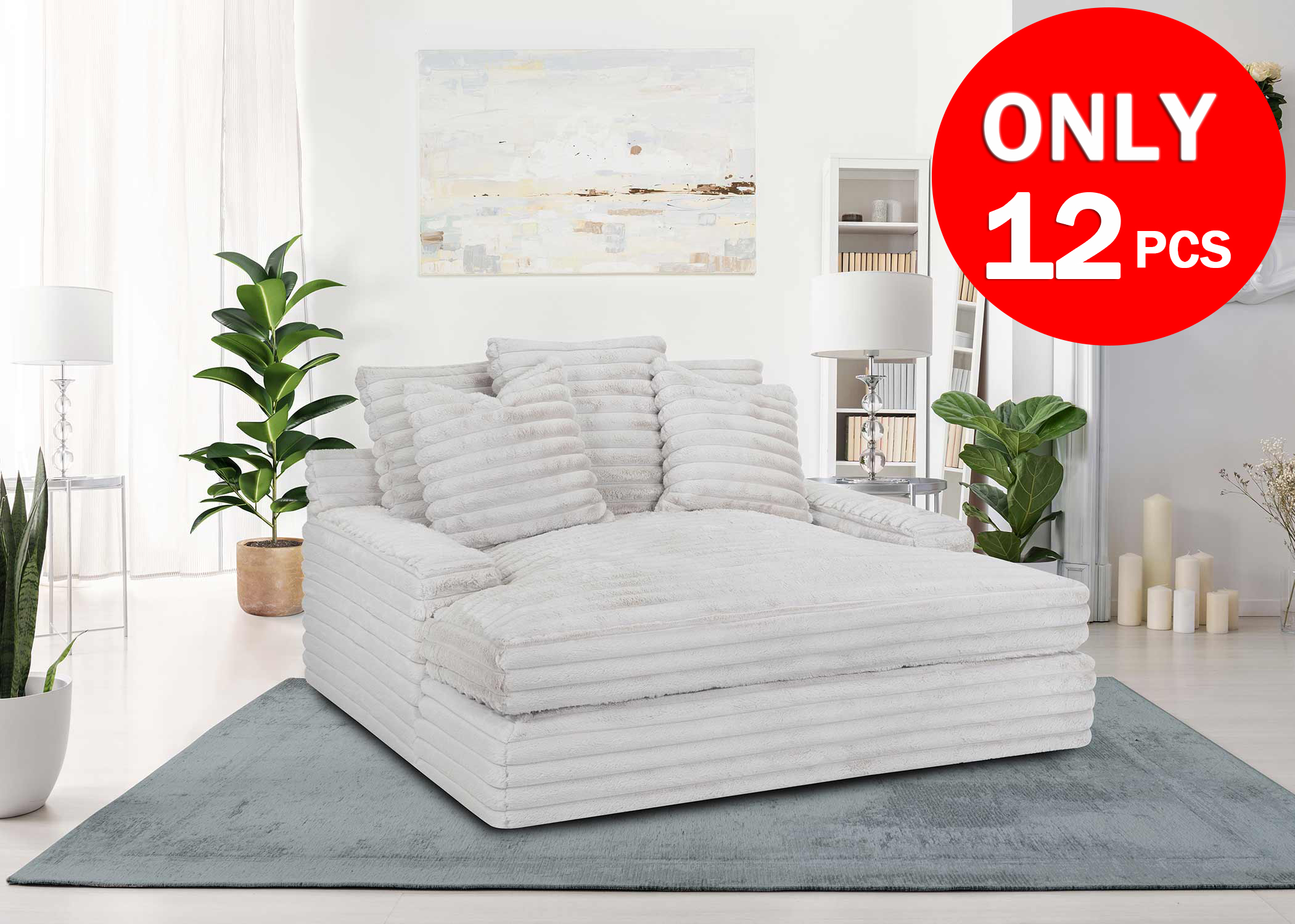 ⭐⭐⭐⭐⭐【Last Day Specials】Grand Home Theatre Chaise Lounge w/ Dual USB Charging Ports in Cloud Dove ,On-site assembly within three days！