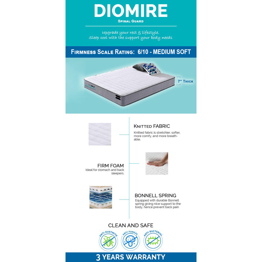 Ollie Fabric Divan Bed Frame With Mattress Package