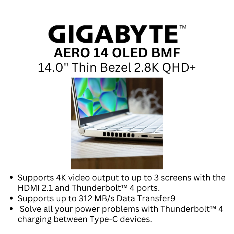 AERO 14 OLED BMF 14.0" 2.8K 2880√ó1800 OLED/RPL i7-13700H/RTX4050/16GB/1TB