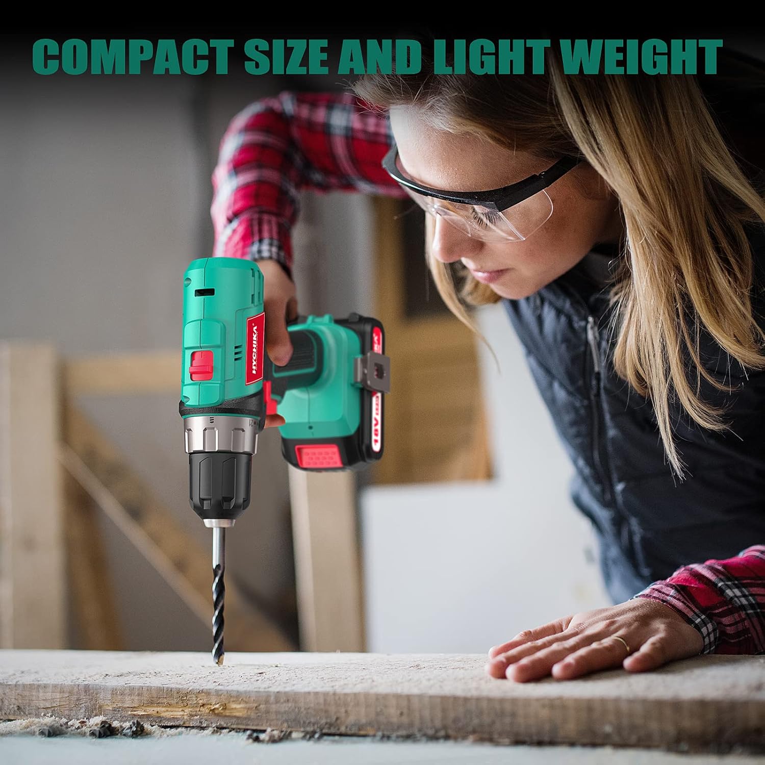 Cordless Drill Driver Set with 2000mAh Battery, 1500RPM, 20V/18V