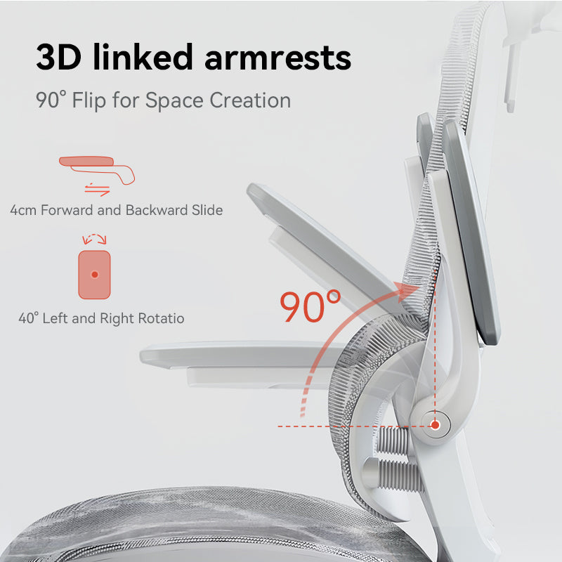 Sihoo M59AS Grey Mesh Grey Frame Ergonomic Office Chair