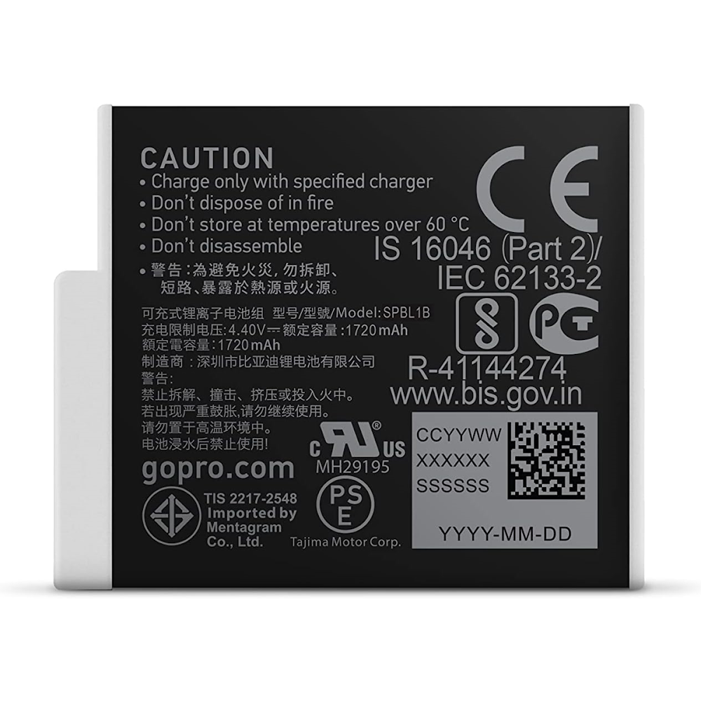 Gopro Enduro Rechargeable Li-Ion Batteries For Select Hero Black Models (2-Pack)