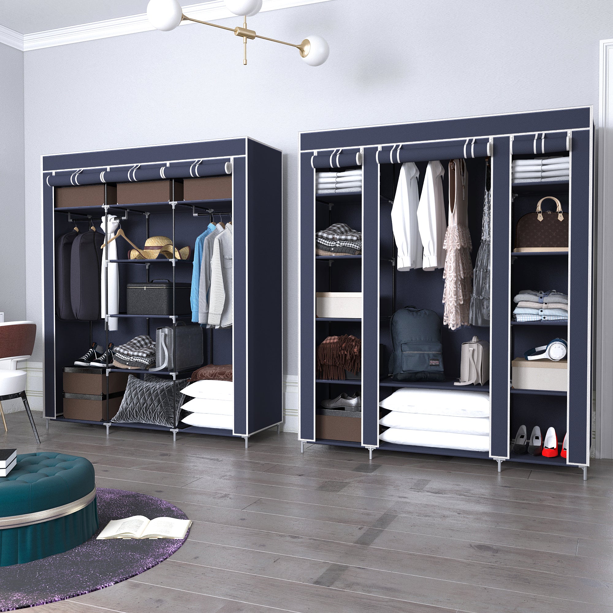Non-woven Fabric Foldable Wardrobe, Frame Structure