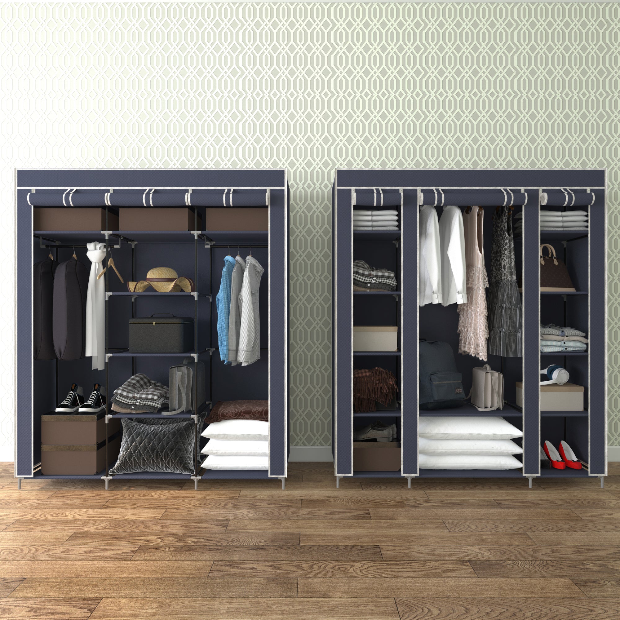 Non-woven Fabric Foldable Wardrobe, Frame Structure