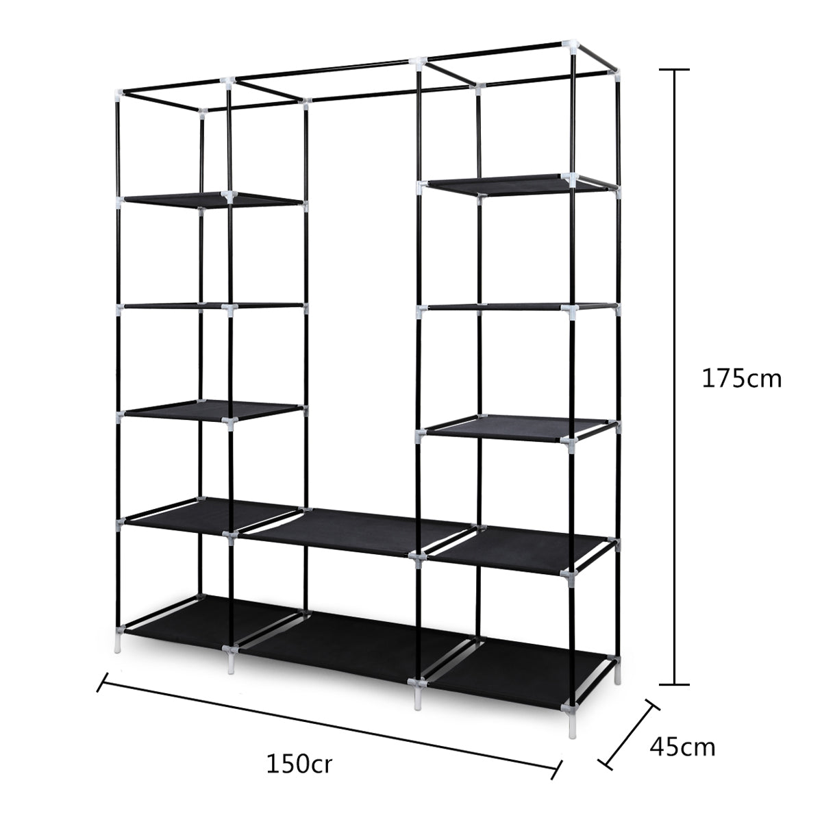 Non-woven Fabric Foldable Wardrobe, Frame Structure