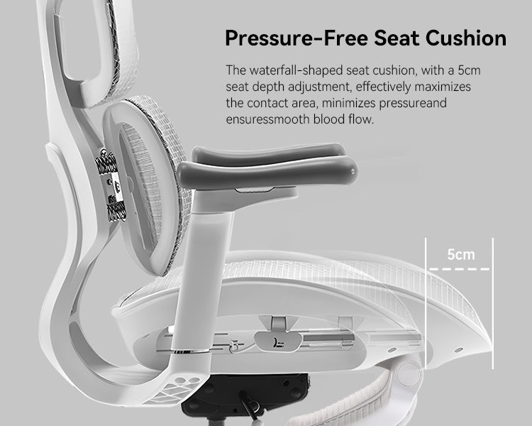 Sihoo Doro S100 Black Frame Black Mesh Ergonomic Office Chair with Legrest