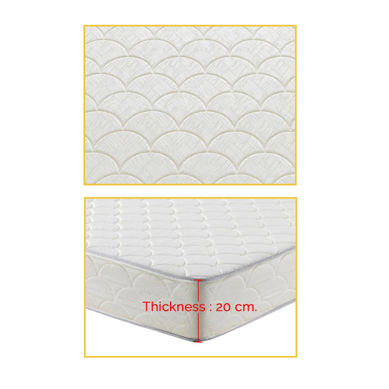 Naga Fabric Platform Divan + 8 Orthopedic Foam Mattress Dark Grey In Single, Super Single, Queen, And King Size
