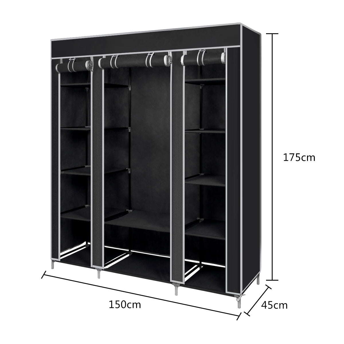 Non-woven Fabric Foldable Wardrobe, Frame Structure