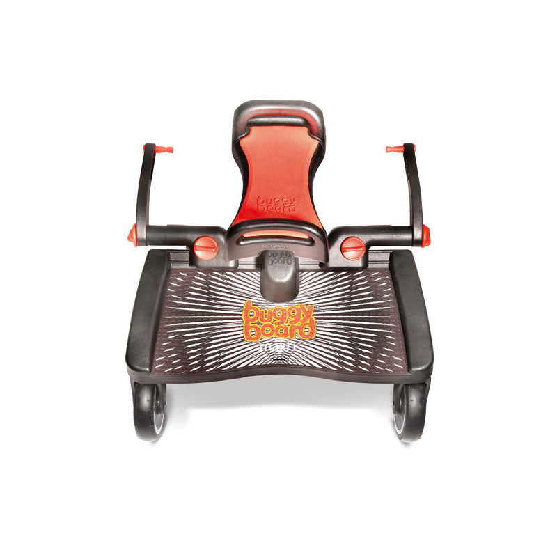Lascal Buggy Board Maxi - Black + Buggy Board Saddle - Red