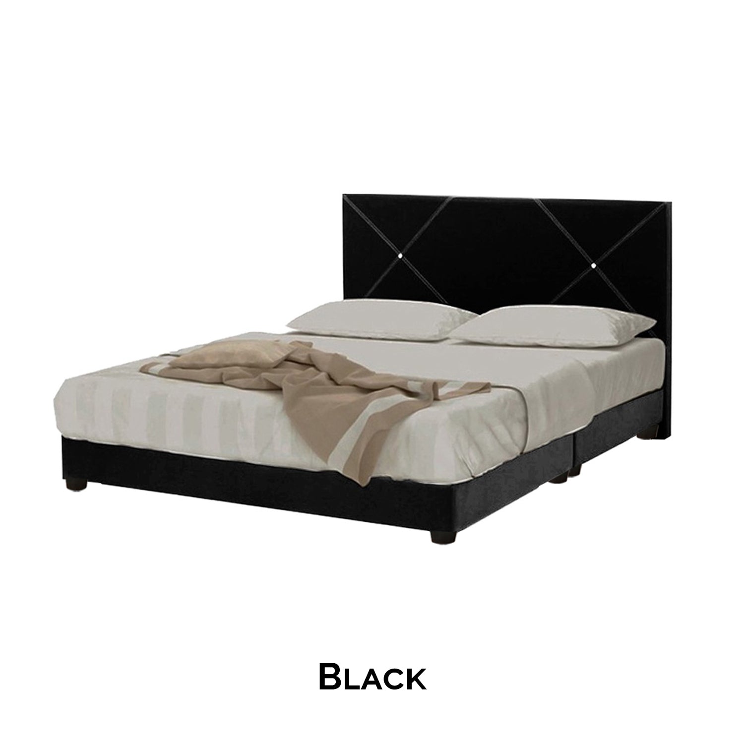 Sabrina Bed Frame + 6 inch HD Foam Mattress In Single, Super Single, Queen, and King Size