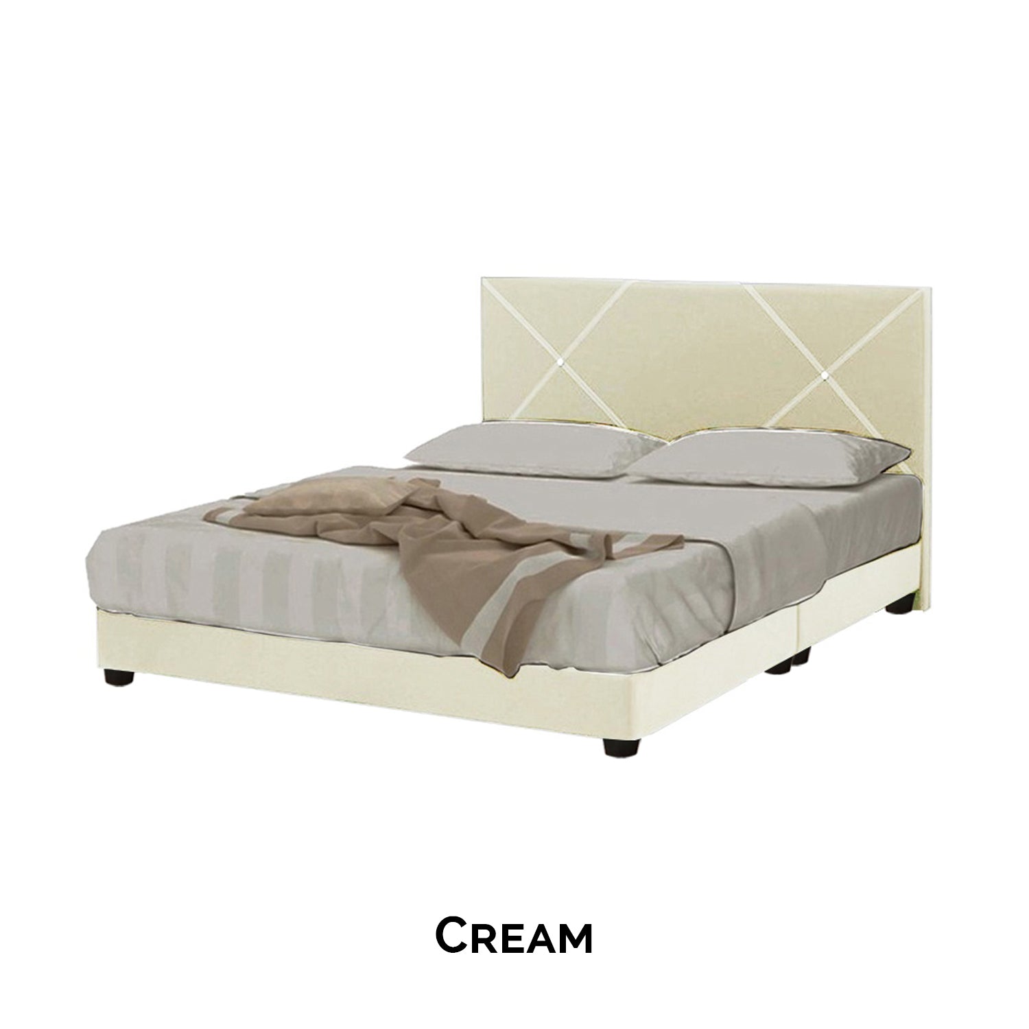 Sabrina Bed Frame + 6 inch Health Care Mattress In Single, Super Single, Queen, and King Size