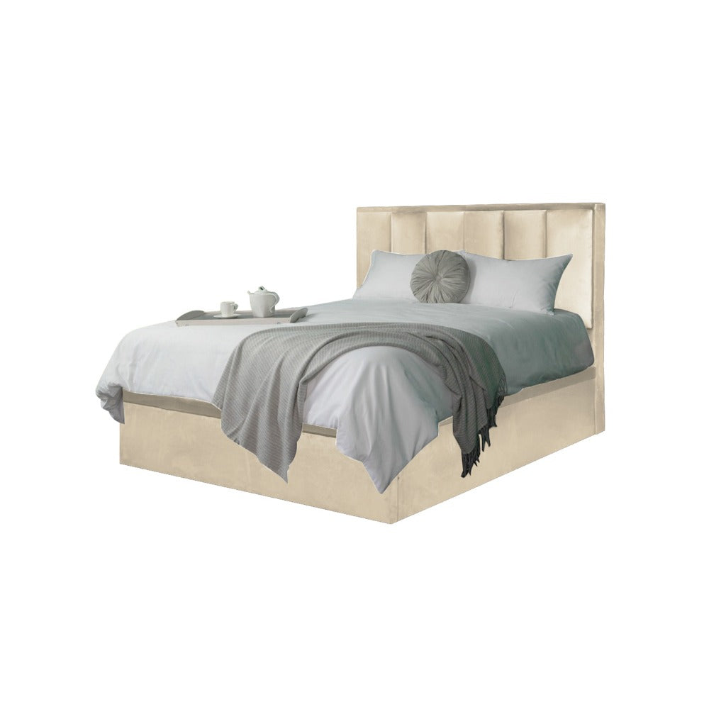 Sifra Storage Bed Frame Linen Fabric/Faux Leather in 4 Model Designs