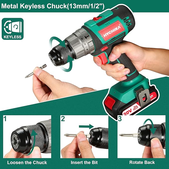 Cordless Brushless Hammer Drill Sets 2.0 AH Battery 18V/20V