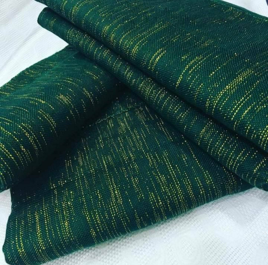 Plain Shimmering Kente Cloth Authentic Hand Weaved Kente Cloth A1-12