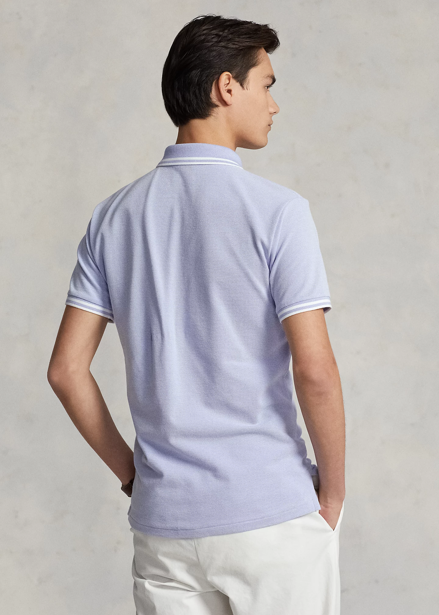 Custom Slim Fit Stretch Mesh Polo Shirt