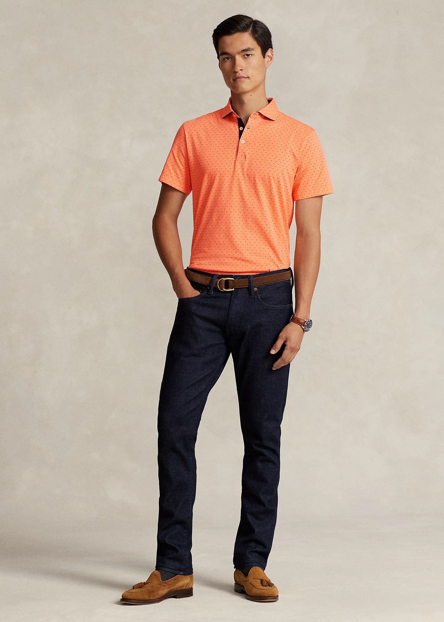 Classic Fit RL-Print Jersey Polo Shirt