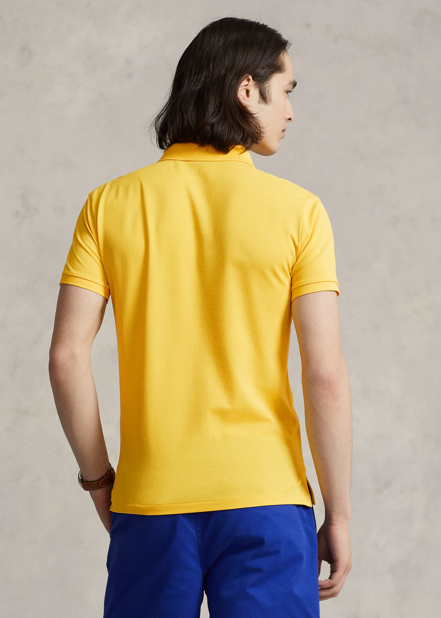 Slim Fit Stretch Mesh Polo Shirt