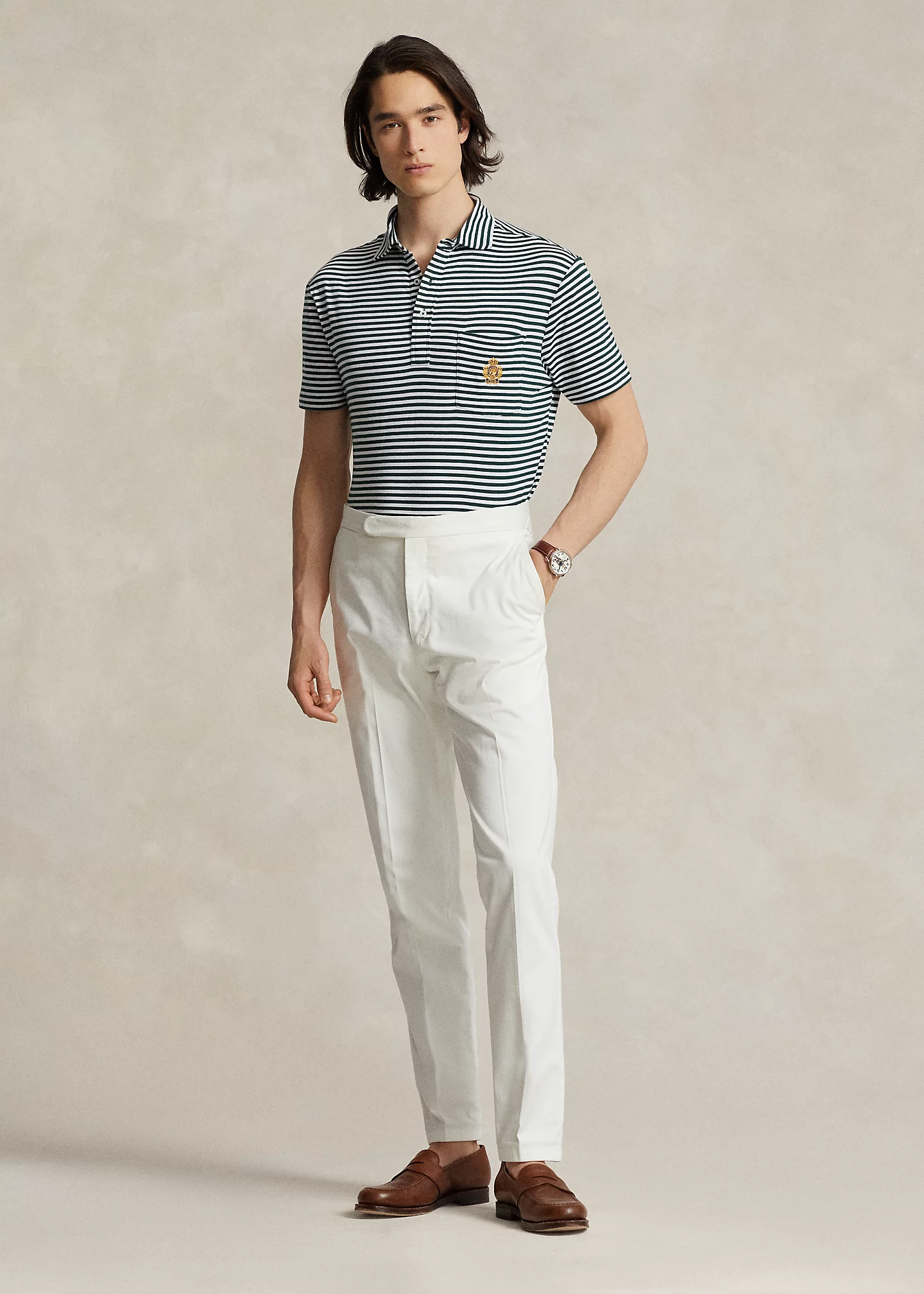 Classic Fit Polo Crest Lisle Polo Shirt