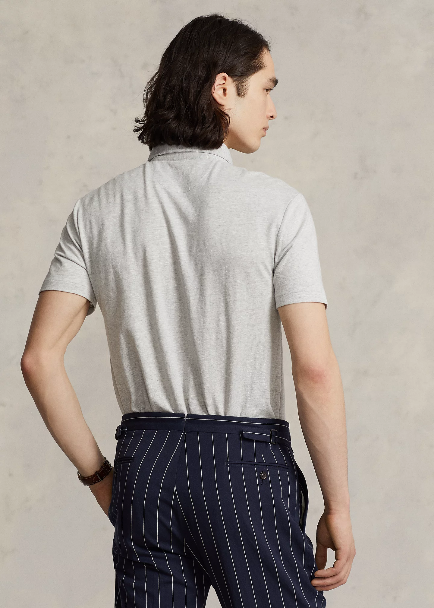 Custom Slim Fit Cotton-Linen Polo Shirt