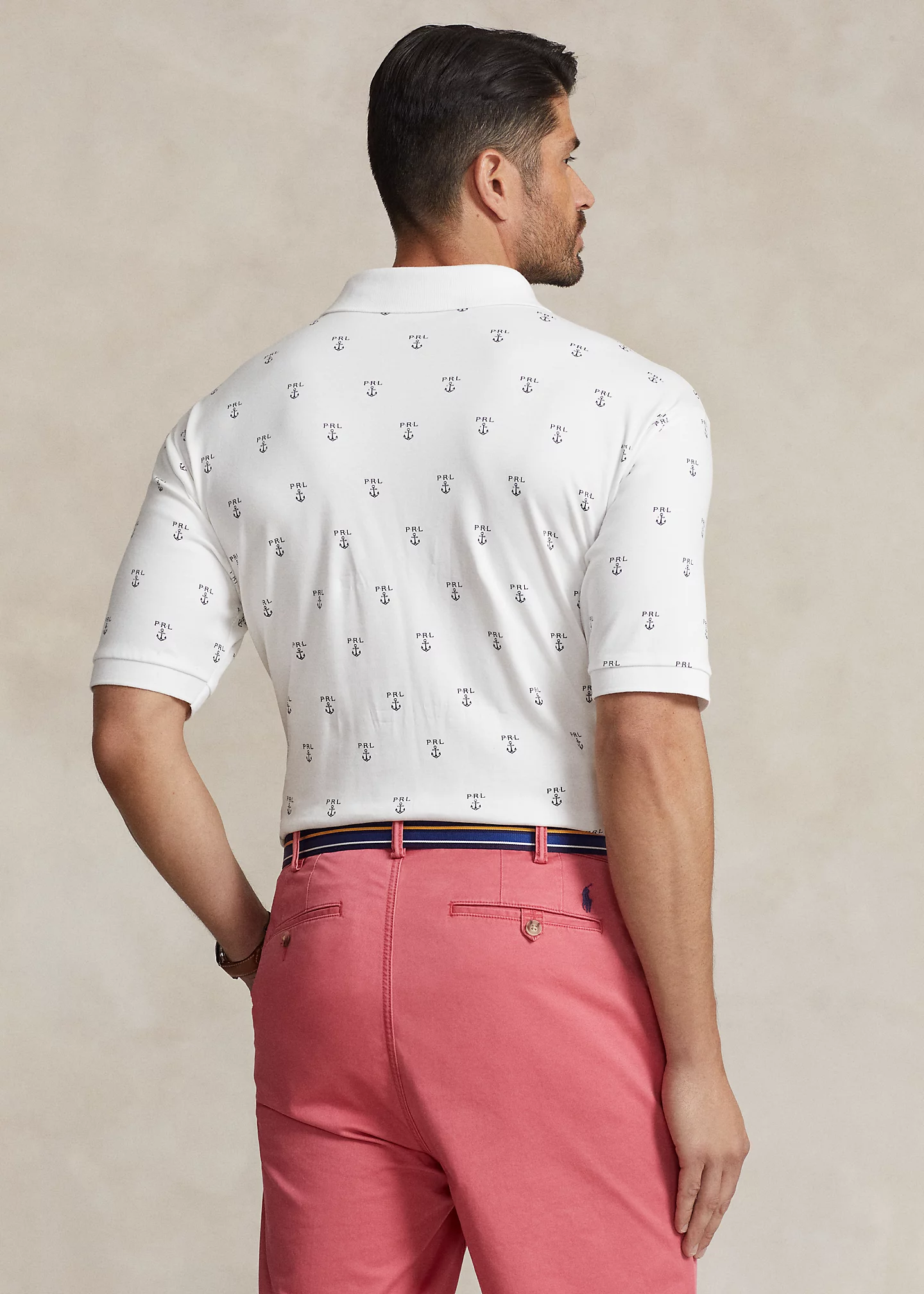 Anchor-Logo Soft Cotton Polo Shirt