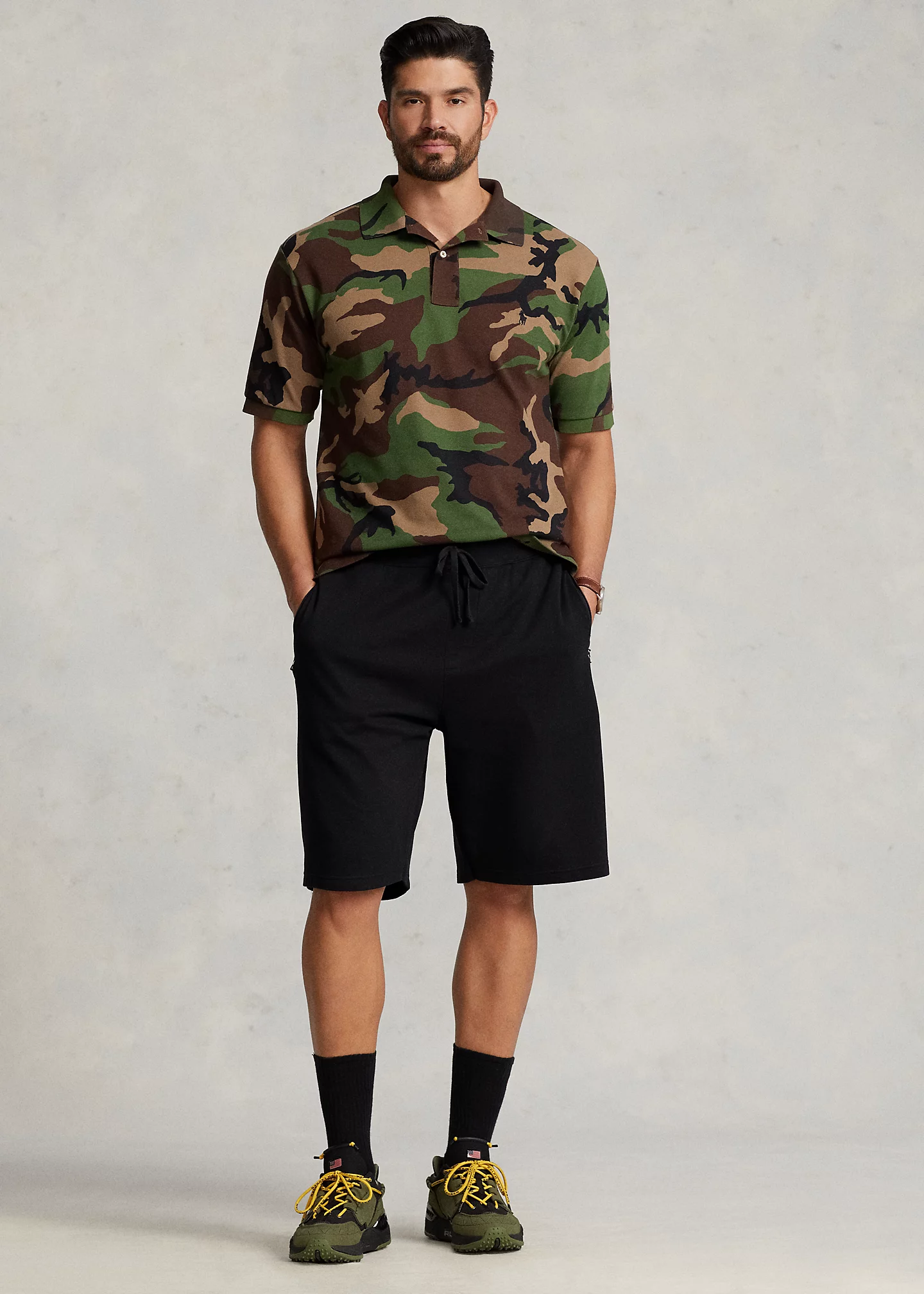 Camo Mesh Polo Shirt
