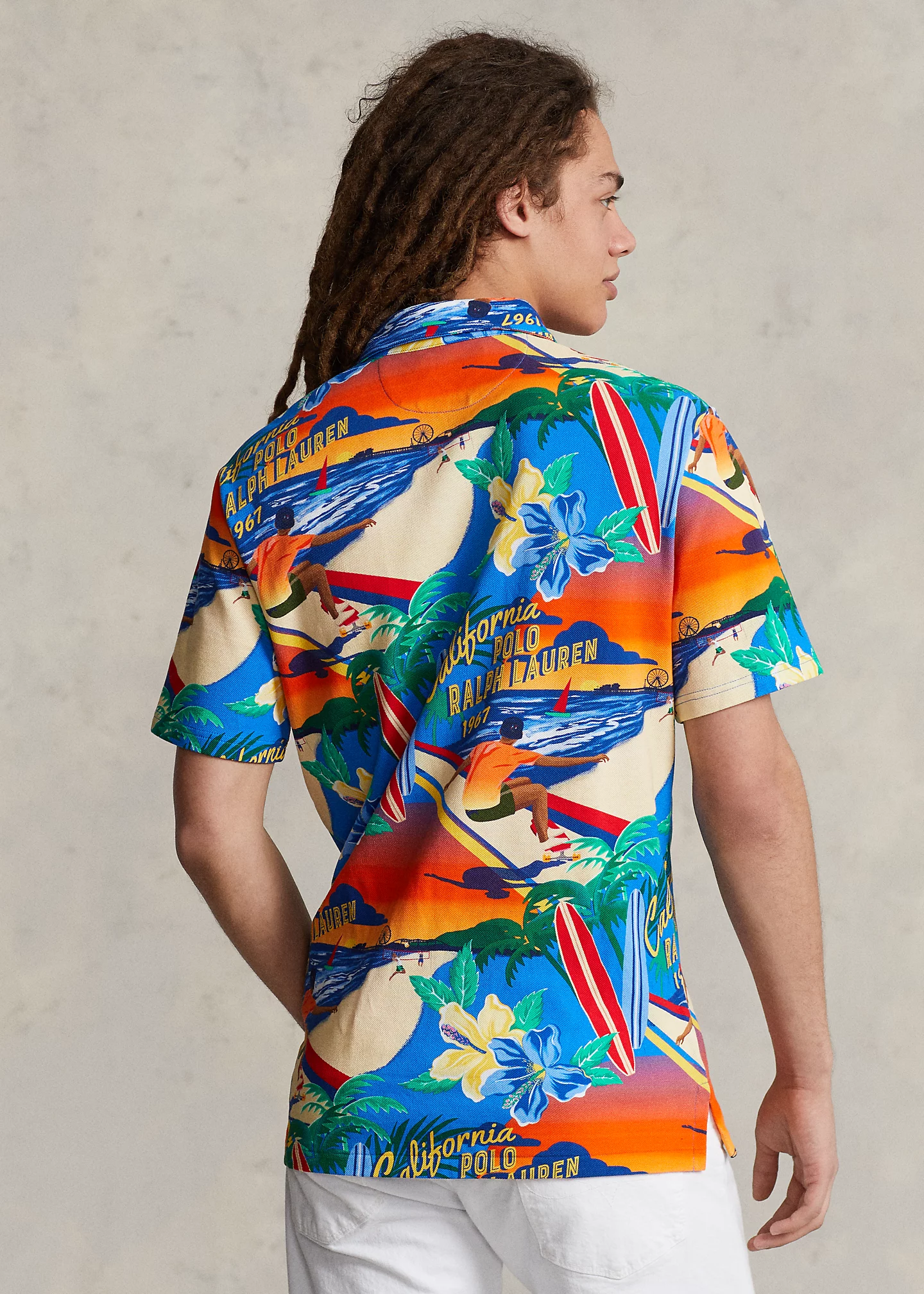 Classic Fit Printed Mesh Polo Shirt