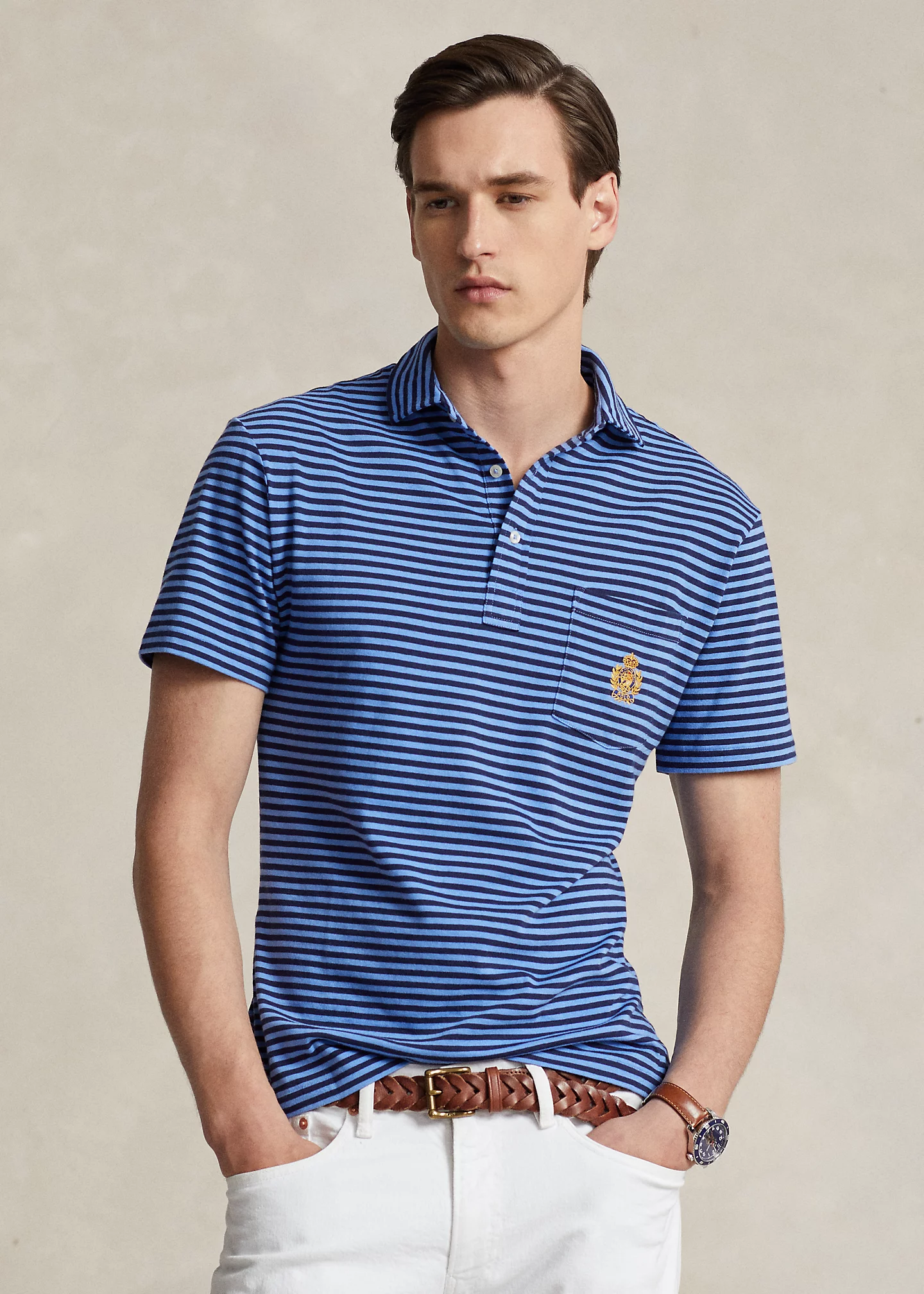 Classic Fit Polo Crest Lisle Polo Shirt