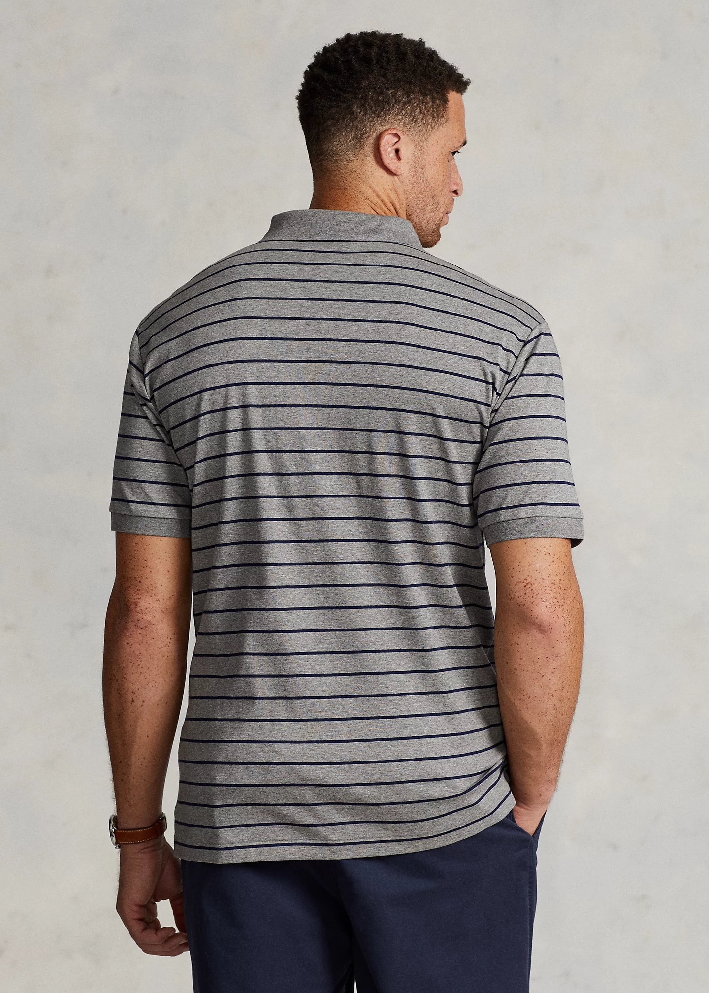 Striped Soft Cotton Polo Shirt