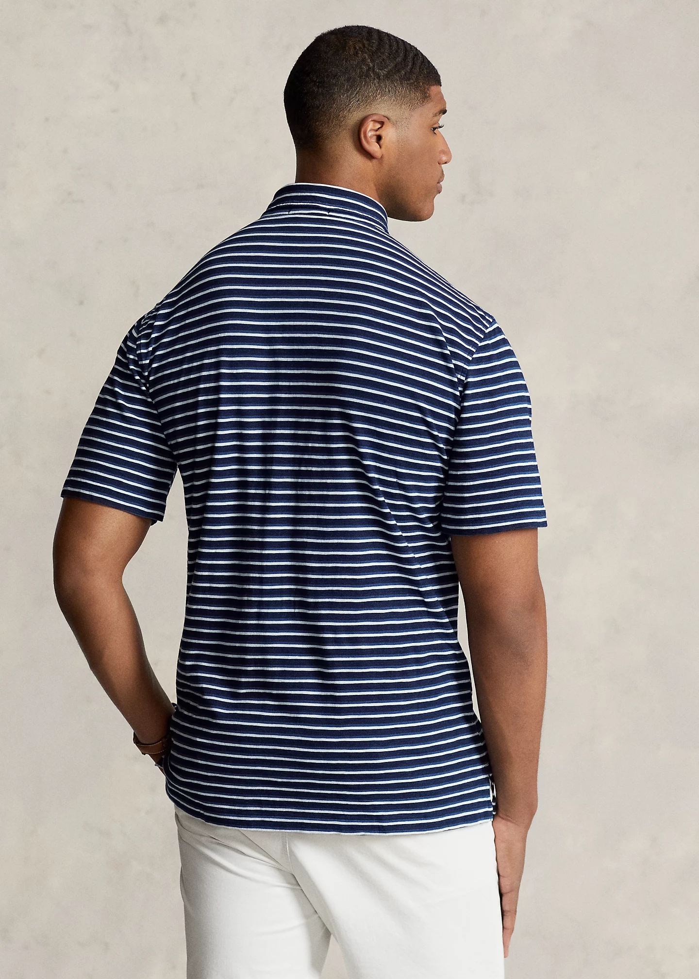 Striped Jersey Polo Shirt