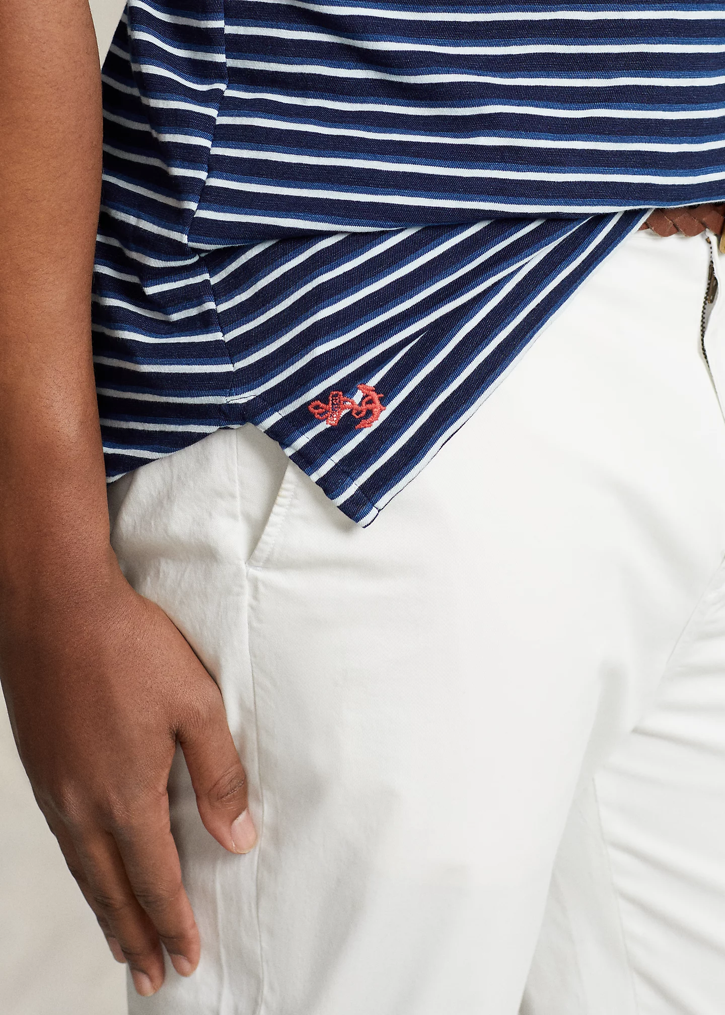 Striped Jersey Polo Shirt