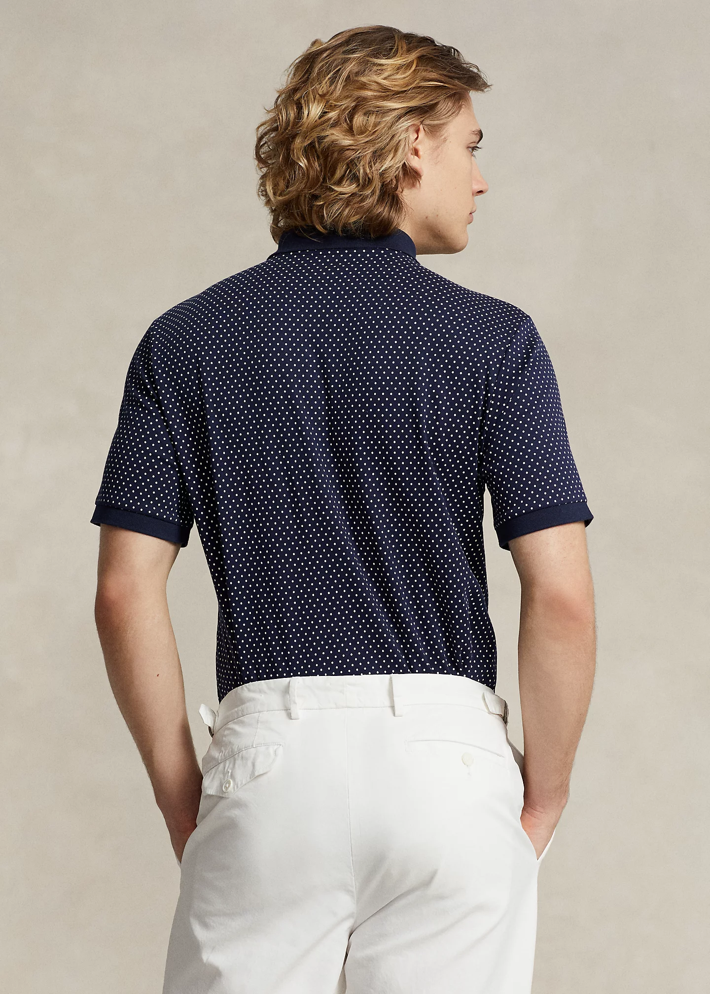 Classic Fit Dot Soft Cotton Polo Shirt