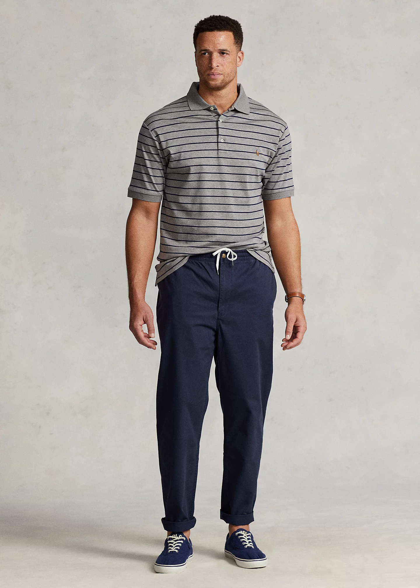 Striped Soft Cotton Polo Shirt