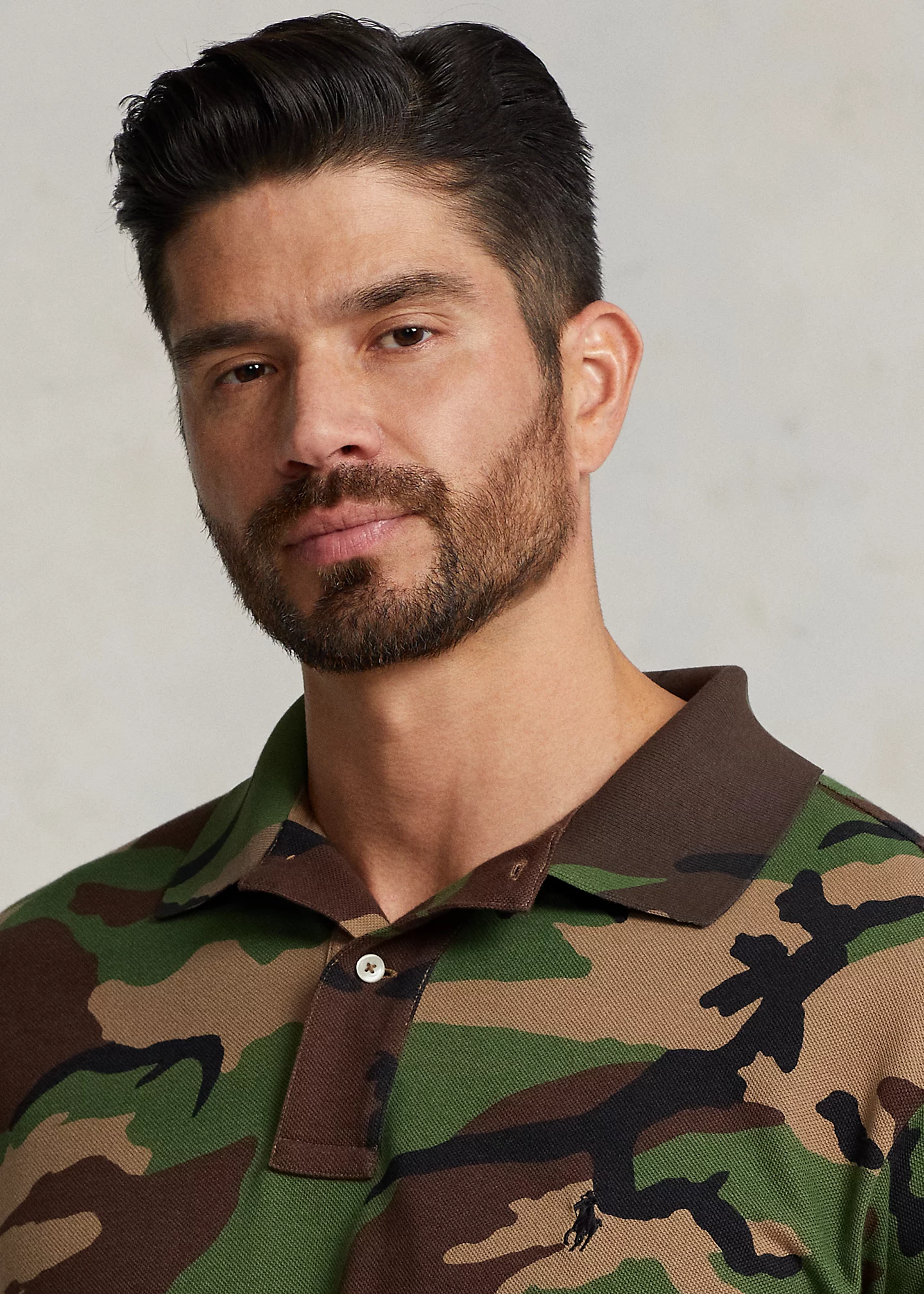 Camo Mesh Polo Shirt