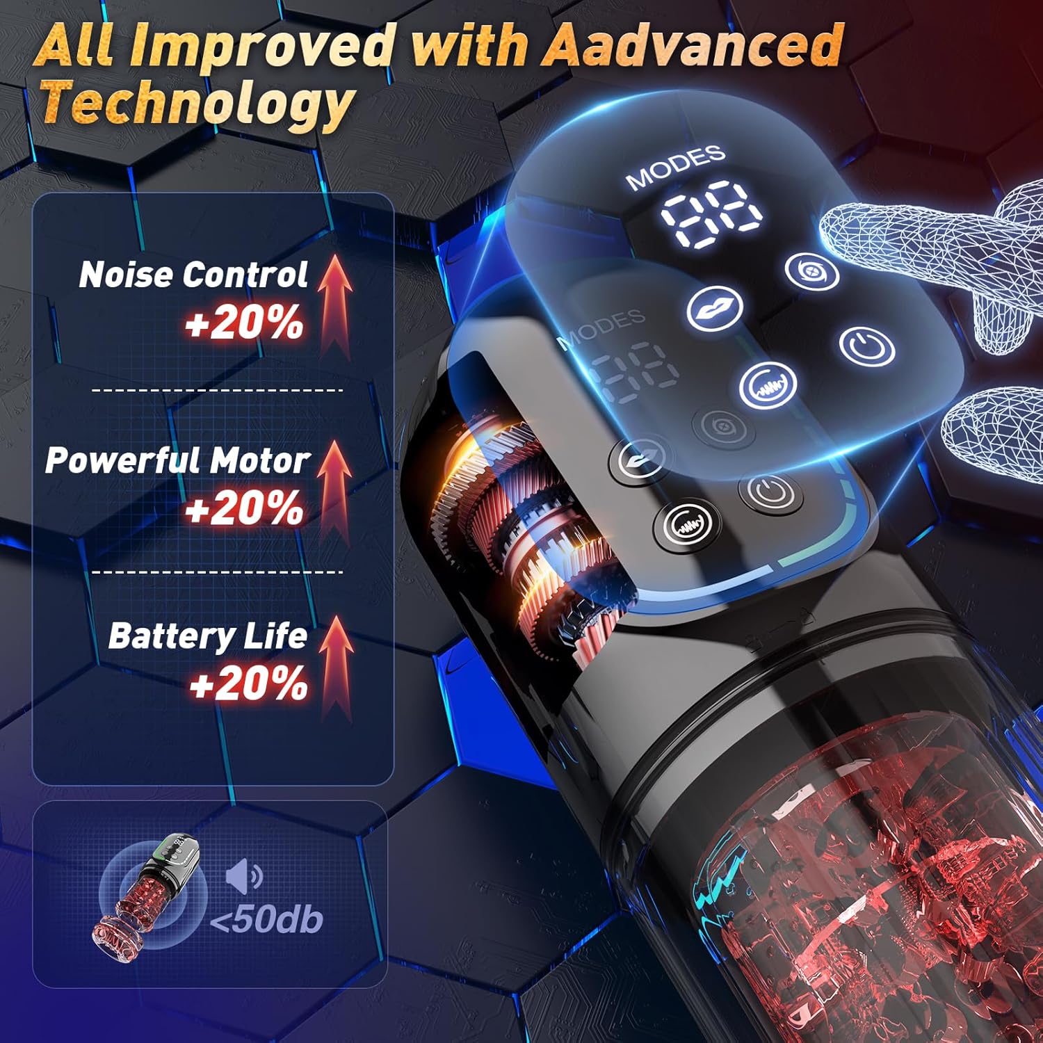 😍 Male Masturbator Penis Pump - Male Sex Toys for Men Sex Toy Pocket Pussy LCD with APP Stroker Adult Toys with 7 Thrusting 7 Rotating 5 Sucking Modes Vacuum Pumps & Enlargers🎁