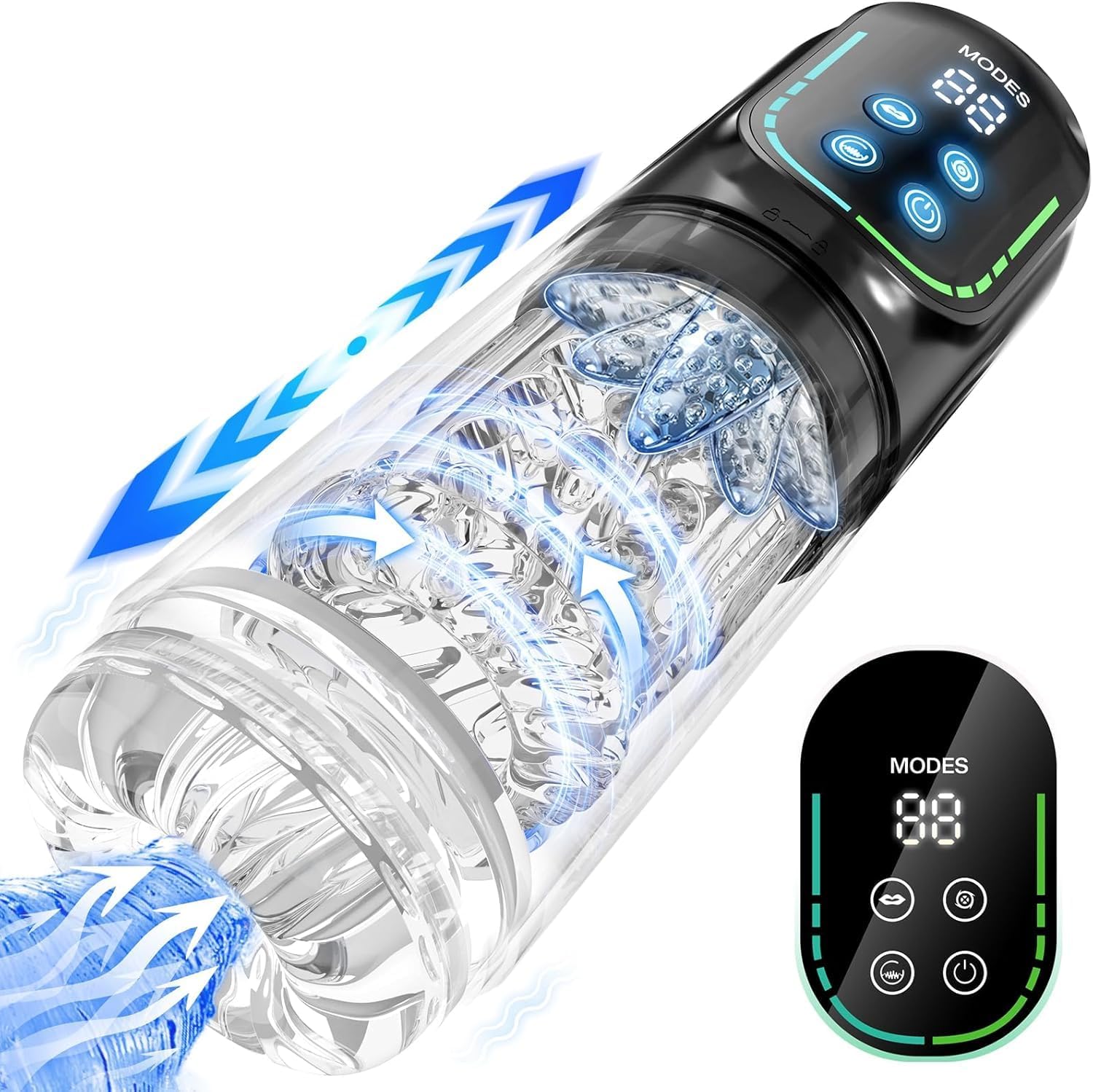 😍 Male Masturbator Penis Pump - Male Sex Toys for Men Sex Toy Pocket Pussy LCD with APP Stroker Adult Toys with 7 Thrusting 7 Rotating 5 Sucking Modes Vacuum Pumps & Enlargers🎁