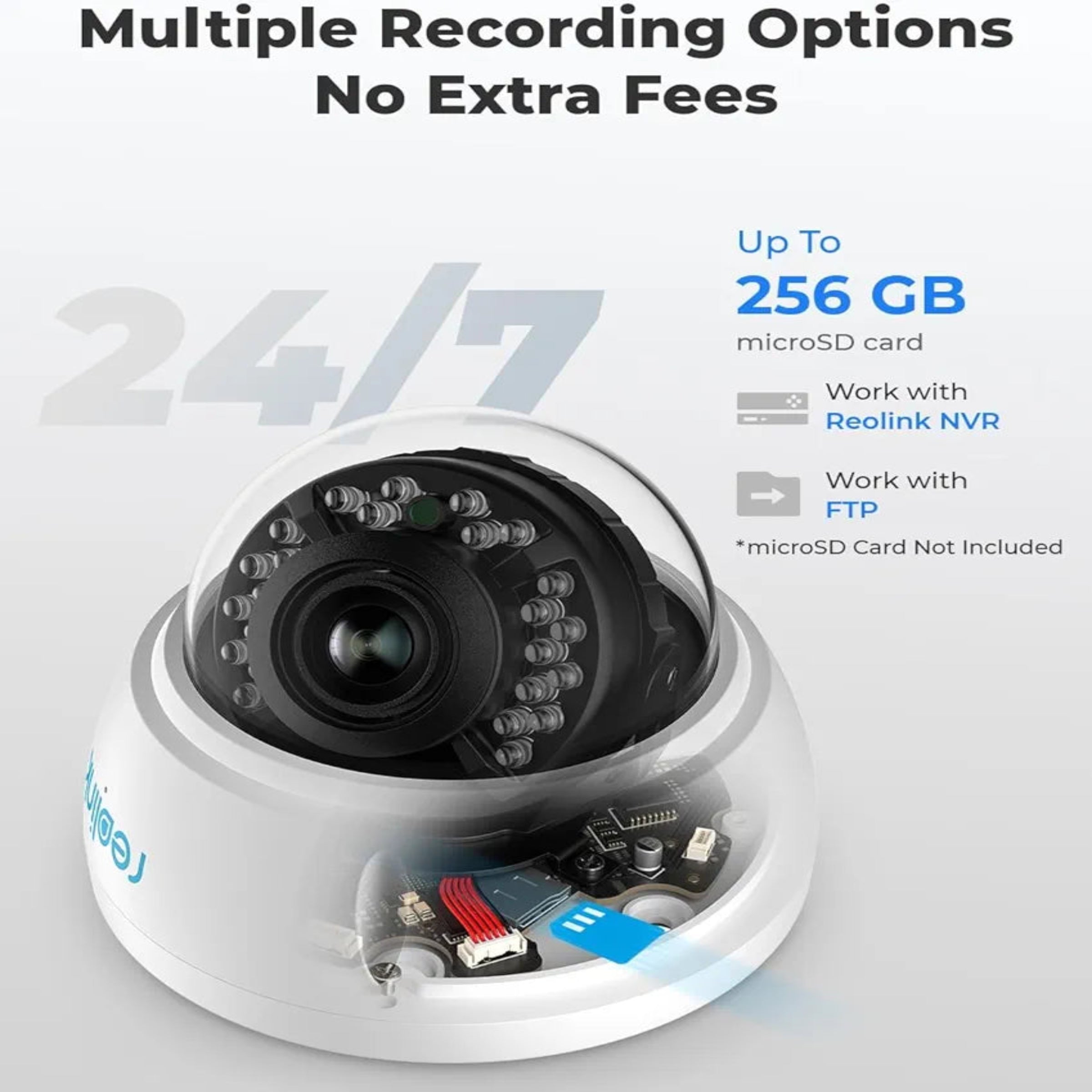 Reolink 4K PoE Security Camera Outdoor with Person/Vehicle Detection, IK10 Vandal Proof, 5X Optical Zoom, Time Lapse, Smart Motion Alert, Support microSD Card Slot for 24/7 Recording, RLC-842AWithout box