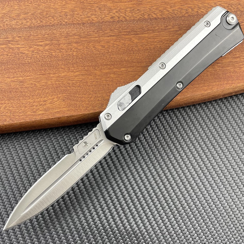 Microtech Glykon Bayonet Tri-Slide Double Edge OTF Knife (SV-RD)