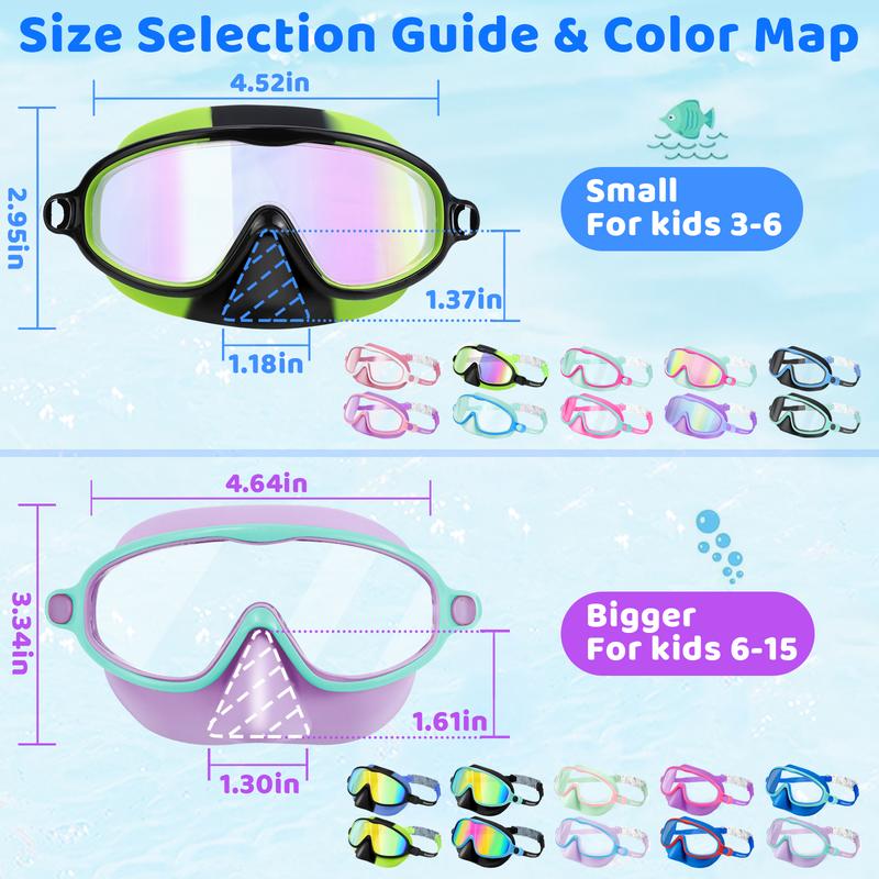 🏊‍♀️Last Day: Buy 1 Get 1 Free🏊‍♀️HD children's large frame waterproof and anti-fog swimming goggles