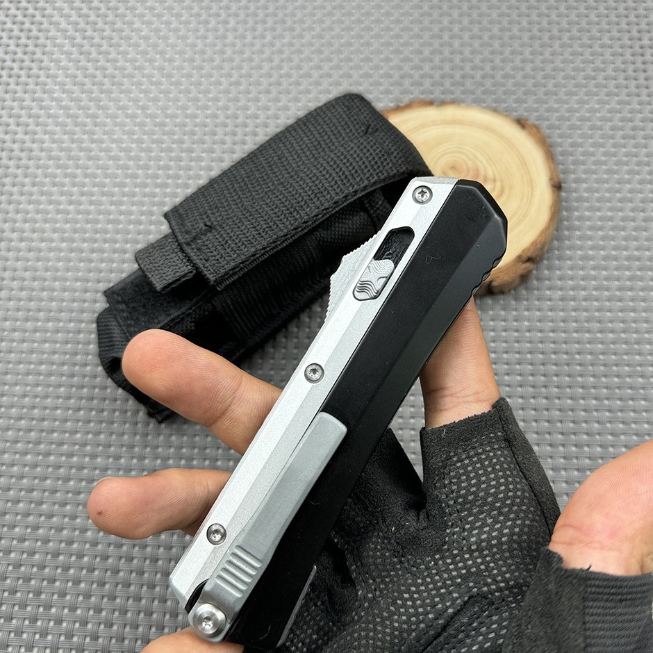 Microtech Glykon Bayonet Tri-Slide Double Edge OTF Knife (SV-RD)