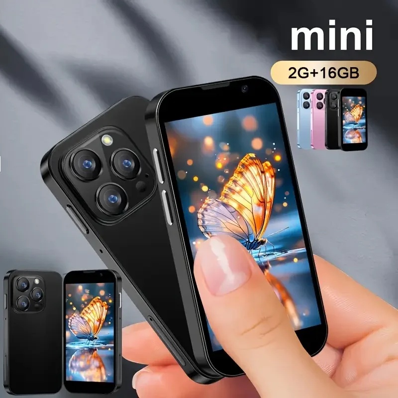 [24-hour delivery+Unpacking and inspection] Mini 3G Smartphone - 3.0" HD Touchscreen, Face ID, Dual SIM, 2GB+16GB, Long-Lasting 1000mAh Battery, USB-C Charging, Compact & Portable Design, Perfect Gift for Youngsters