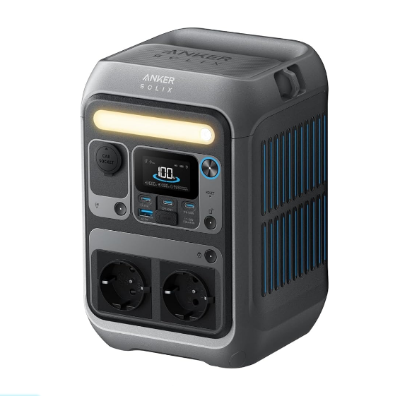 Anker SOLIX C300 Portable Power Bank, 288 Wh LiFePO4 Battery for Camping, Outdoors, Travel, Emergencies, Travel