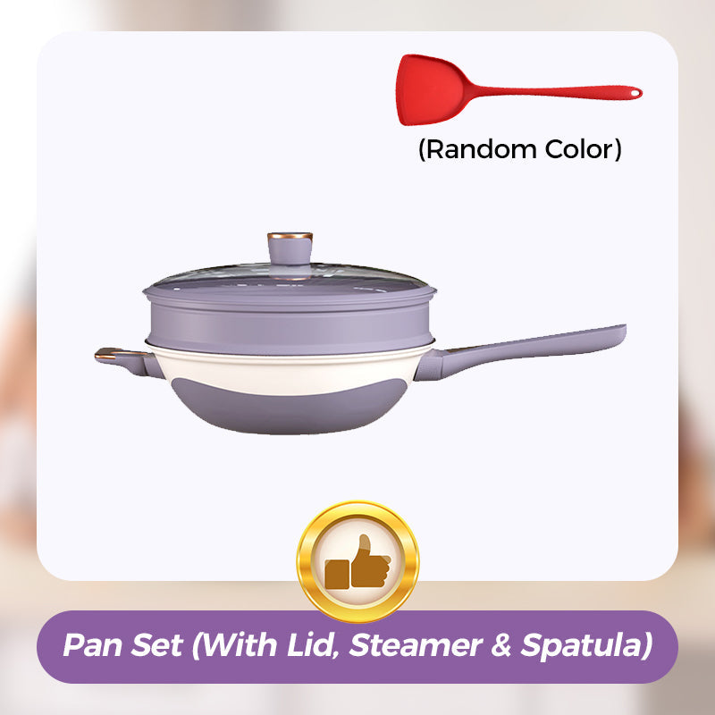 🔥【Buy 1, get 1 free】🔥👩🍳Titanium Non-Stick Low-Pressure Pan Set🍳