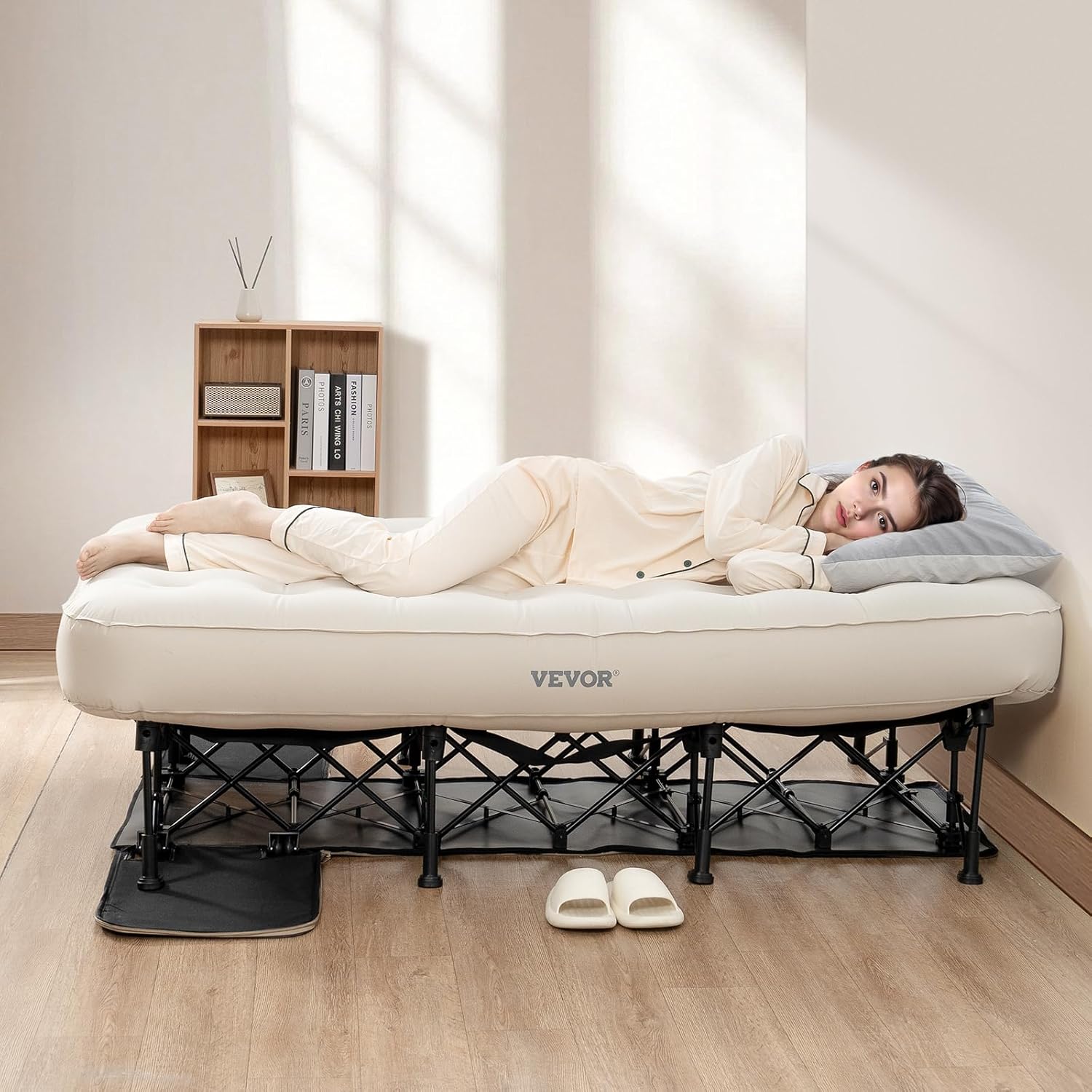 ⚡Last Day For Clearance⚡ 💝Automatic folding air mattress quickly inflates and deflates in 2 minutes