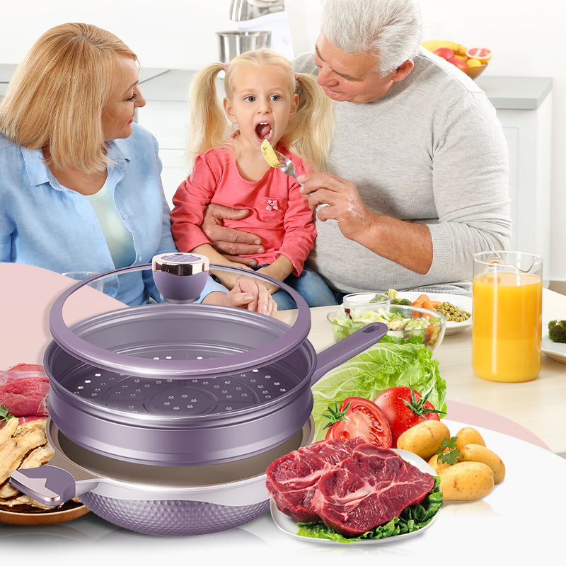 🔥【Buy 1, get 1 free】🔥👩🍳Titanium Non-Stick Low-Pressure Pan Set🍳