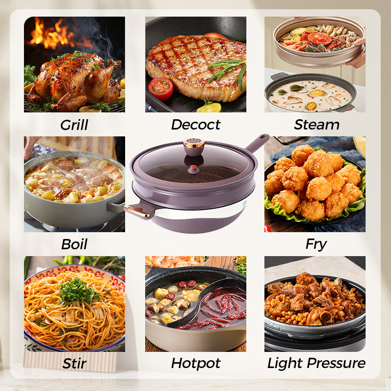 🔥【Buy 1, get 1 free】🔥👩🍳Titanium Non-Stick Low-Pressure Pan Set🍳