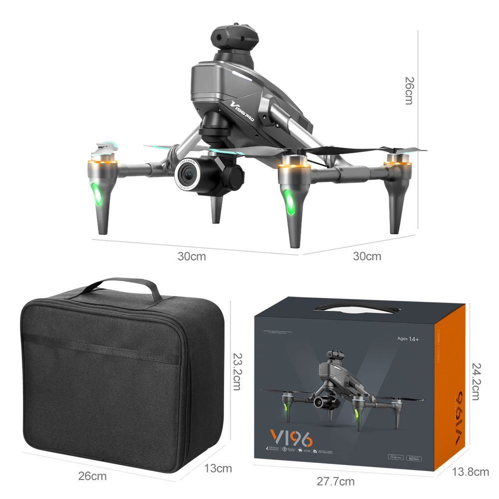 🛸✨ Drone Limited Time Offer 🌟🔥 Drone with 8K camera for adults, v196 rc quadcopter with auto return, follow me, brushless motor, circular flight, waypoint, altitude hold, headless mode, 28 minutes long flight time!!