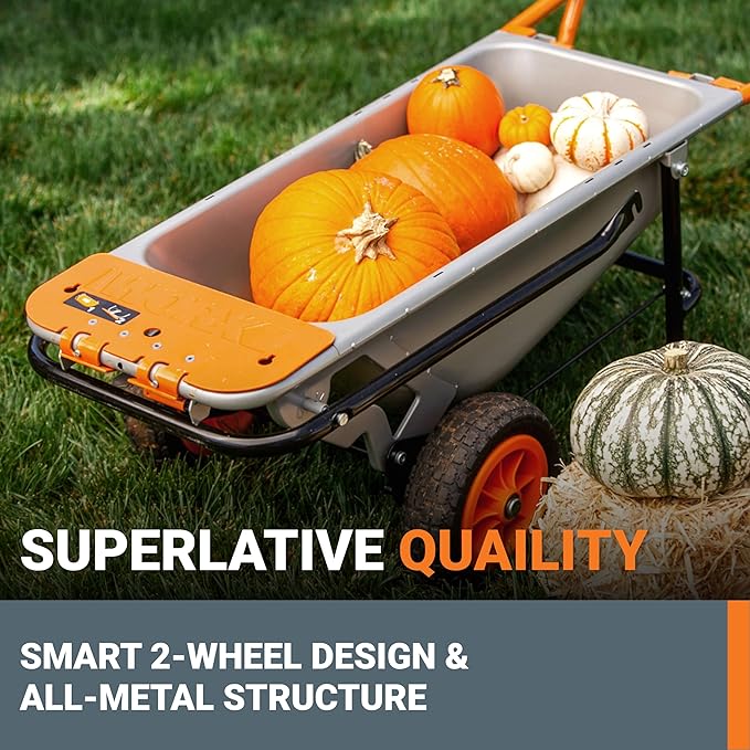 💥 Limited-Time Offer💥Worx WG050 8 in 1 Aerocart Garden Trolley/Wheelbarrow Heavy Duty