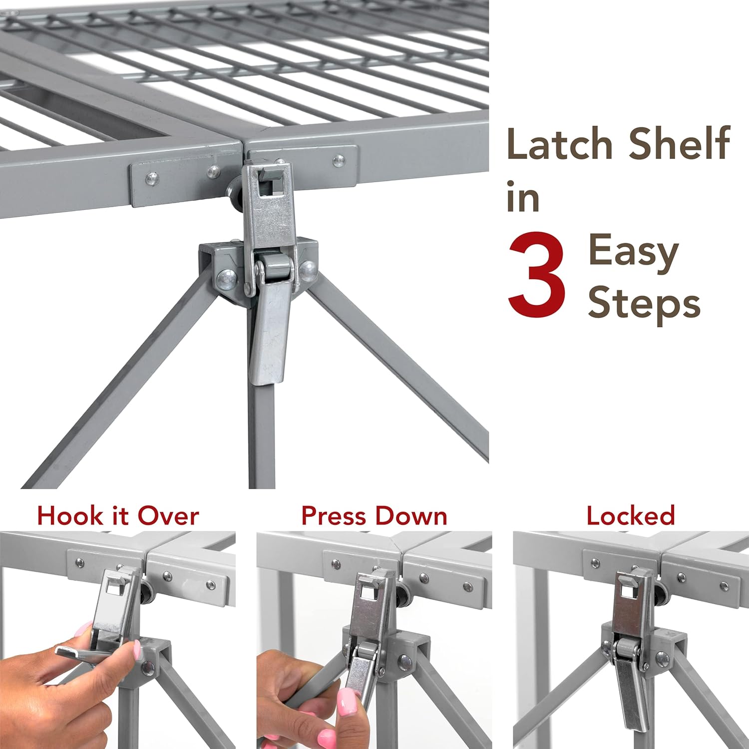 💝Four-tier heavy-duty foldable storage rack suitable for garages, pantries, basements, laundry rooms, warehouses