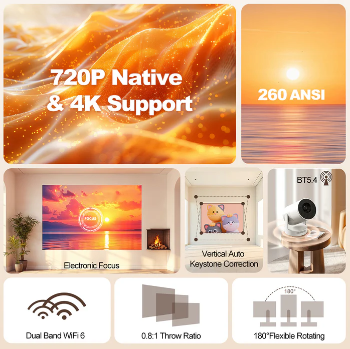 💥Magcubic 4K HY300 UItra Portable Projector